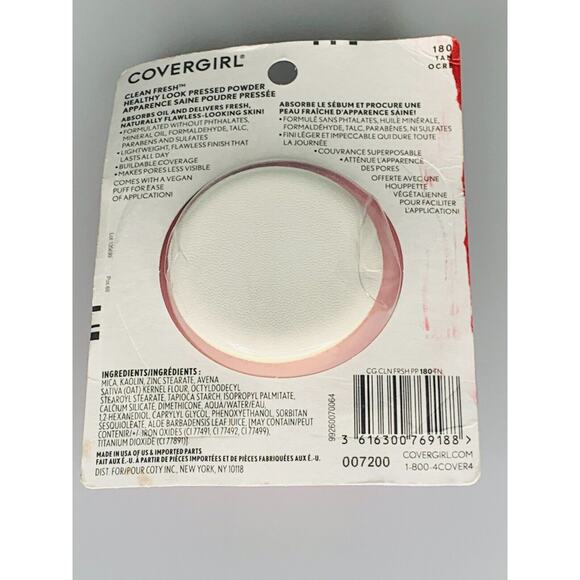 3x CoverGirl Clean Fresh Healthy Look Pressed Powder, 180 Tan, Compact w/ Mirror - Picture 3 of 3